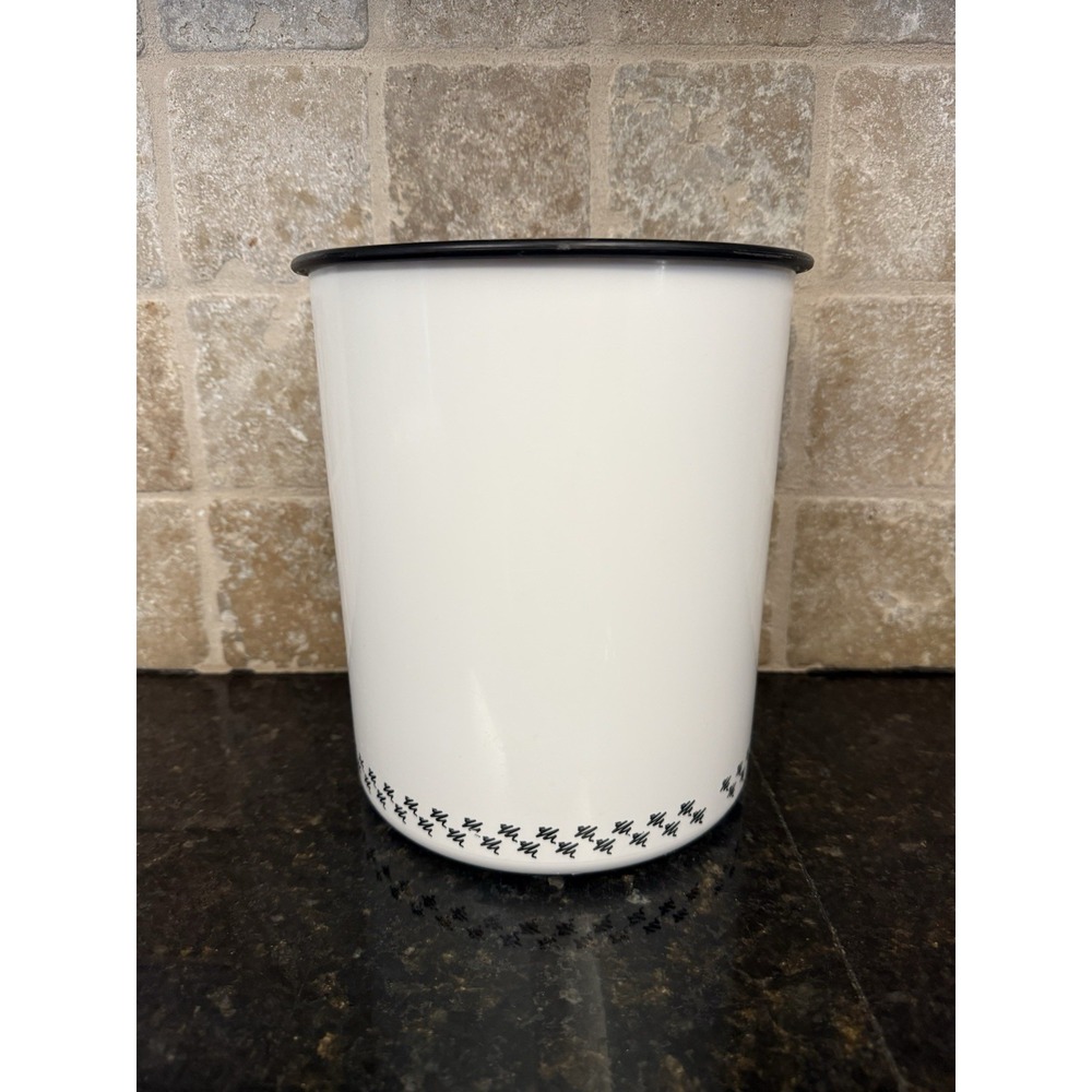 Tupperware One-Touch Canister White & Black Pattern Large Size D